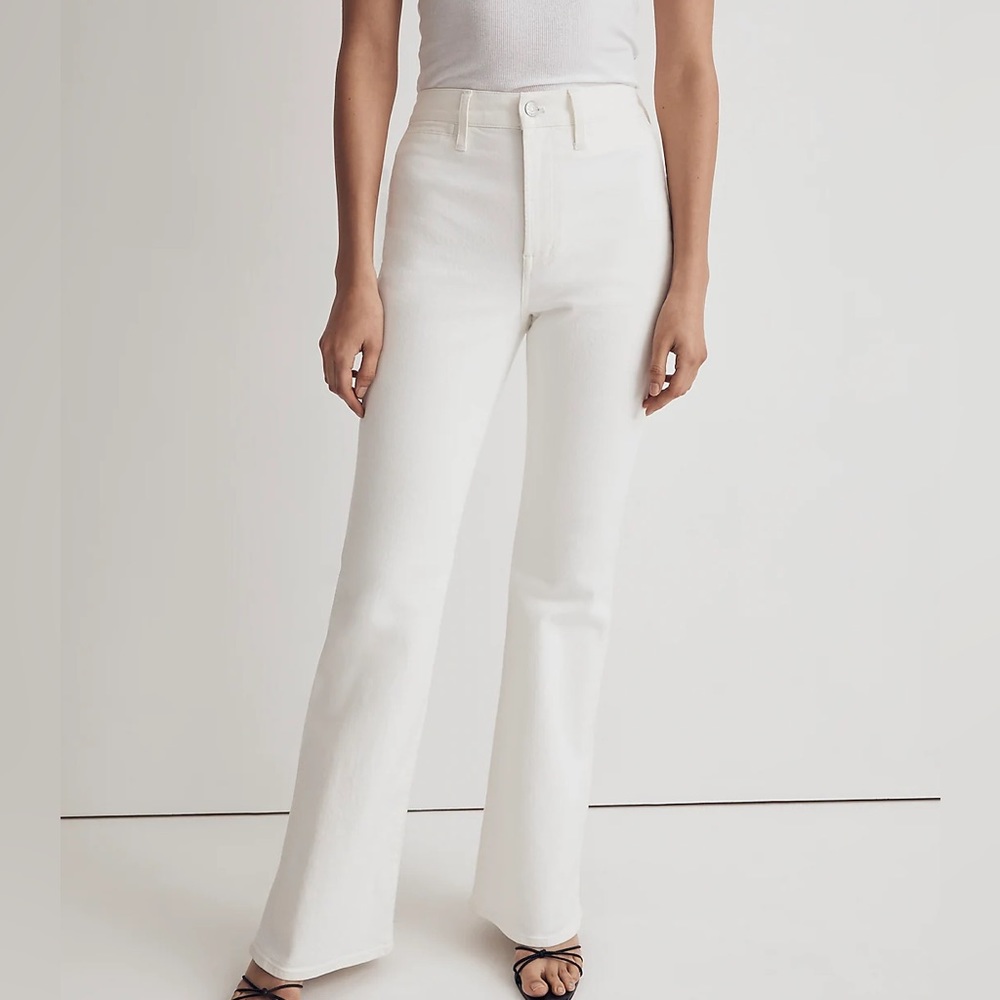 Madewell The Perfect Vintage Flare in Tile White Size 26 NWT